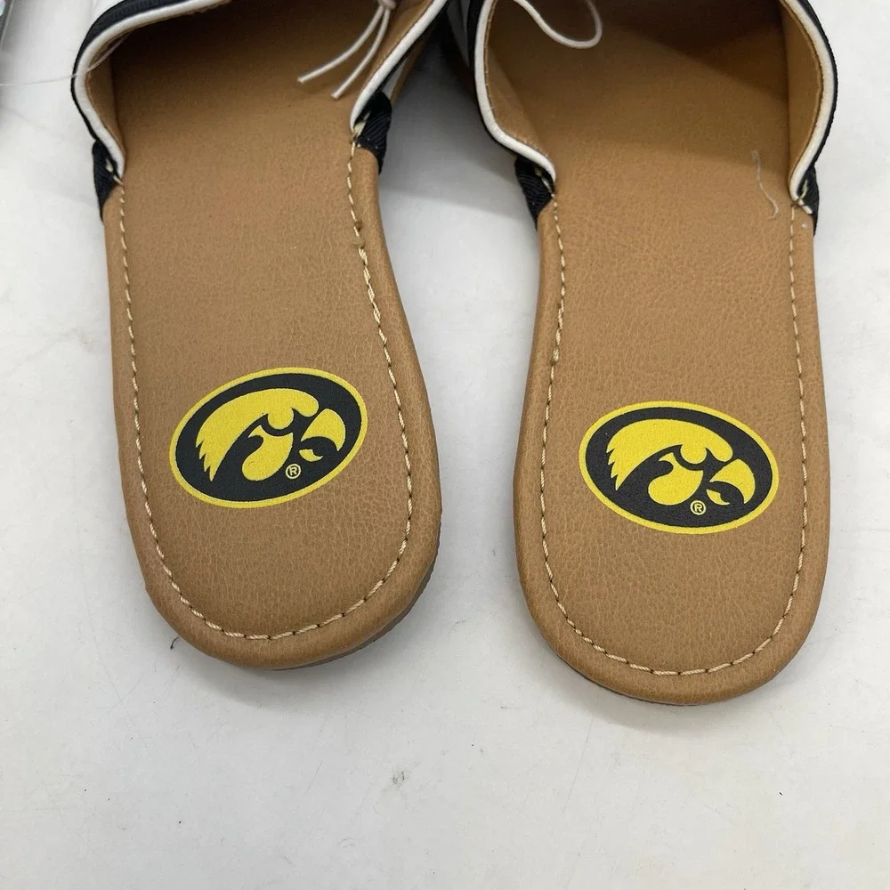 University of Iowa Hawkeyes Slides Slip On Sandals Womens 6 NEW